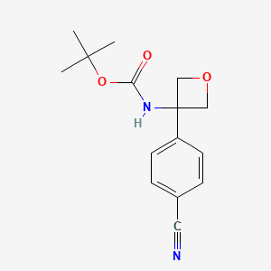 B1525814 3-Boc-amino-3-(4-cyanophenyl)oxetane CAS No. 1158098-77-1