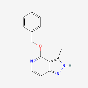 molecular formula C14H13N3O B1525815 4-(Benzyloxy)-3-methyl-1H-pyrazolo[4,3-c]pyridine CAS No. 1246348-84-4