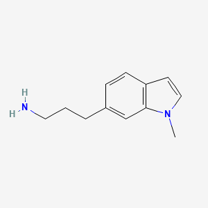 molecular formula C12H16N2 B15258203 3-(1-Methyl-1H-indol-6-yl)propan-1-amine 