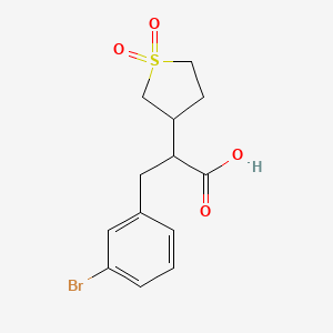 molecular formula C13H15BrO4S B1525823 3-(3-Bromophenyl)-2-(1,1-dioxo-1lambda6-thiolan-3-yl)propanoic acid CAS No. 1184225-10-2