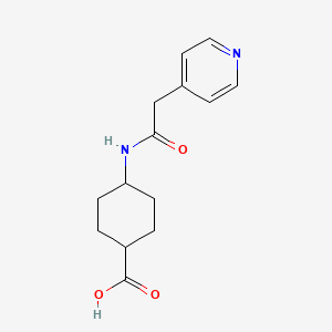 molecular formula C14H18N2O3 B1525830 4-[2-(Pyridin-4-yl)acetamido]cyclohexane-1-carboxylic acid CAS No. 1183884-90-3