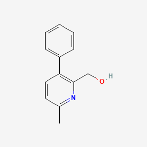 molecular formula C13H13NO B15258328 (6-Methyl-3-phenyl-2-pyridinyl)methanol 