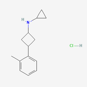 N-cyclopropyl-3-(2-methylphenyl)cyclobutan-1-amine hydrochloride