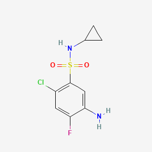 5-amino-2-chloro-N-cyclopropyl-4-fluorobenzene-1-sulfonamide