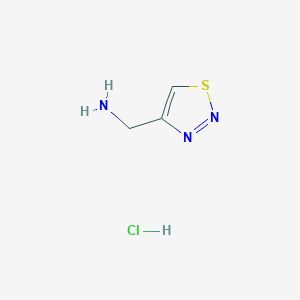 molecular formula C3H6ClN3S B1525839 1,2,3-Thiadiazol-4-ylmethanamine hydrochloride CAS No. 1334147-54-4