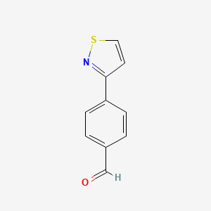 molecular formula C10H7NOS B15258396 4-(1,2-Thiazol-3-yl)benzaldehyde 