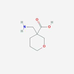 molecular formula C7H13NO3 B15258398 3-(aminomethyl)oxane-3-carboxylic Acid 