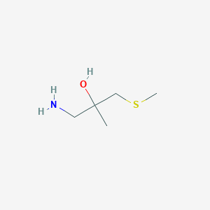 molecular formula C5H13NOS B1525842 1-氨基-2-甲基-3-(甲硫基)丙烷-2-醇 CAS No. 1334147-01-1
