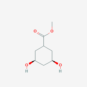 molecular formula C8H14O4 B152585 Methyl (1r,3R,5S)-3,5-dihydroxycyclohexane-1-carboxylate CAS No. 156526-48-6