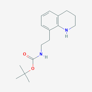 molecular formula C16H24N2O2 B1525850 tert-butyl N-[2-(1,2,3,4-tetrahydroquinolin-8-yl)ethyl]carbamate CAS No. 1354959-62-8
