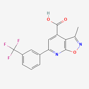 3-Methyl-6-[3-(trifluoromethyl)phenyl]-[1,2]oxazolo[5,4-b]pyridine-4-carboxylic acid