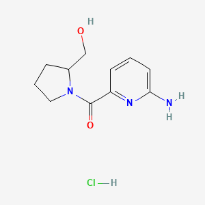 [1-(6-Aminopyridine-2-carbonyl)pyrrolidin-2-yl]methanol hydrochloride