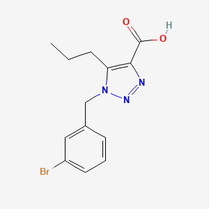 1-[(3-bromophenyl)methyl]-5-propyl-1H-1,2,3-triazole-4-carboxylic acid