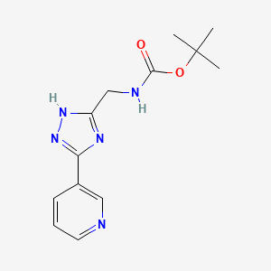 tert-butyl N-{[5-(pyridin-3-yl)-4H-1,2,4-triazol-3-yl]methyl}carbamate
