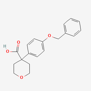 4-[4-(Benzyloxy)phenyl]oxane-4-carboxylic acid