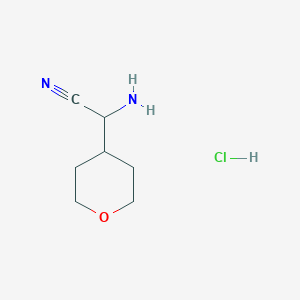 2-Amino-2-(oxan-4-yl)acetonitrile hydrochloride