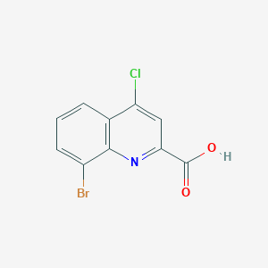 molecular formula C10H5BrClNO2 B1525876 8-Bromo-4-chloroquinoline-2-carboxylic acid CAS No. 902742-60-3