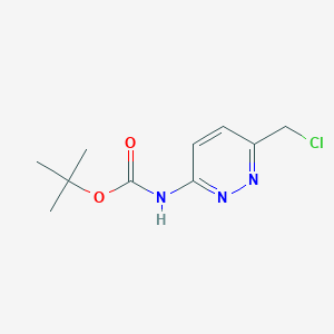 molecular formula C10H14ClN3O2 B15258827 tert-Butyl N-[6-(chloromethyl)pyridazin-3-yl]carbamate 