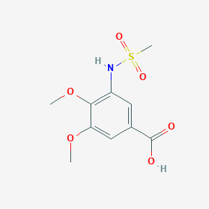 molecular formula C10H13NO6S B1525888 3-Methanesulfonamido-4,5-dimethoxybenzoic acid CAS No. 1354949-93-1