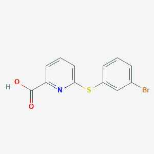 6-[(3-Bromophenyl)sulfanyl]pyridine-2-carboxylic acid