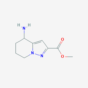molecular formula C9H13N3O2 B15259003 Methyl 4-amino-4H,5H,6H,7H-pyrazolo[1,5-a]pyridine-2-carboxylate 