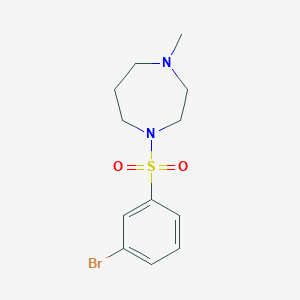 molecular formula C12H17BrN2O2S B1525904 1-[(3-Bromobenzene)sulfonyl]-4-methylhomopiperazine CAS No. 1183118-31-1
