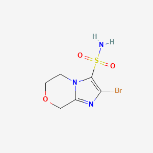 molecular formula C6H8BrN3O3S B15259050 2-Bromo-5H,6H,8H-imidazo[2,1-c][1,4]oxazine-3-sulfonamide 