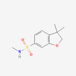 molecular formula C11H15NO3S B15259064 N,3,3-Trimethyl-2,3-dihydro-1-benzofuran-6-sulfonamide 