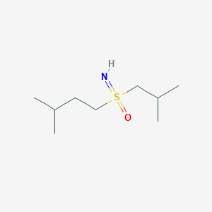 molecular formula C9H21NOS B15259109 Imino(3-methylbutyl)(2-methylpropyl)-lambda6-sulfanone 