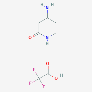 molecular formula C7H11F3N2O3 B1525912 4-Amino-2-piperidinone trifluoroacetate CAS No. 1523618-06-5