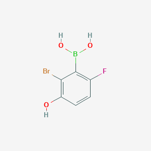 molecular formula C6H5BBrFO3 B1525919 2-Bromo-6-fluoro-3-hydroxyphenylboronic acid CAS No. 1451392-83-8