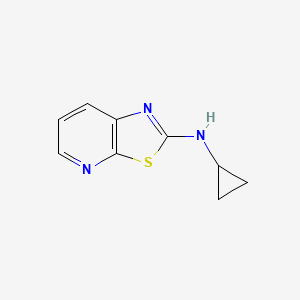 molecular formula C9H9N3S B15259231 N-Cyclopropyl-[1,3]thiazolo[5,4-b]pyridin-2-amine 