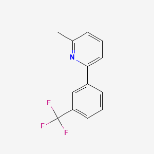 molecular formula C13H10F3N B1525924 2-Methyl-6-[3-(trifluoromethyl)phenyl]pyridine CAS No. 1261758-54-6