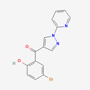 (5-Bromo-2-hydroxyphenyl)(1-(pyridin-2-yl)-1H-pyrazol-4-yl)methanone