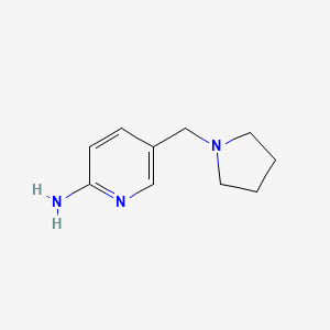 molecular formula C10H15N3 B1525929 5-(pyrrolidin-1-ylmethyl)pyridin-2-amine CAS No. 913573-02-1