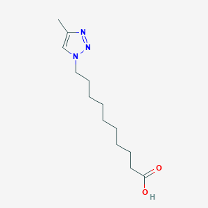 molecular formula C13H23N3O2 B15259309 10-(4-Methyl-1H-1,2,3-triazol-1-yl)decanoic acid 