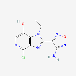 molecular formula C10H9ClN6O2 B1525931 2-(4-Amino-1,2,5-oxadiazol-3-yl)-4-chloro-1-ethyl-1H-imidazo[4,5-c]pyridin-7-ol CAS No. 842149-46-6