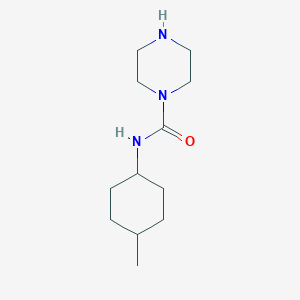 molecular formula C12H23N3O B15259335 N-[(1R,4r)-4-methylcyclohexyl]piperazine-1-carboxamide 