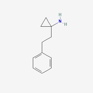 molecular formula C11H15N B15259367 1-(2-Phenylethyl)cyclopropan-1-amine 