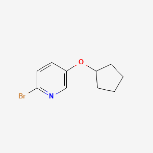 molecular formula C10H12BrNO B1525937 2-Bromo-5-(cyclopentyloxy)pyridine CAS No. 1144110-16-6