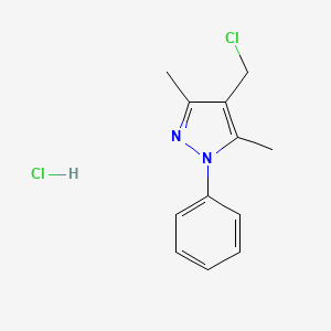 4-(chloromethyl)-3,5-dimethyl-1-phenyl-1H-pyrazole hydrochloride