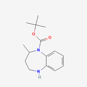 molecular formula C15H22N2O2 B1525948 tert-butyl 2-methyl-2,3,4,5-tetrahydro-1H-1,5-benzodiazepine-1-carboxylate CAS No. 1354954-18-9