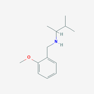 molecular formula C13H21NO B15259485 [(2-Methoxyphenyl)methyl](3-methylbutan-2-yl)amine 