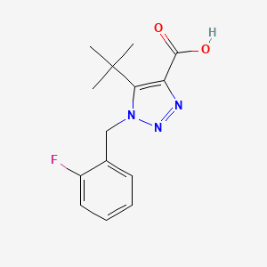 5-tert-butyl-1-[(2-fluorophenyl)methyl]-1H-1,2,3-triazole-4-carboxylic acid