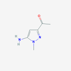 molecular formula C6H9N3O B15259497 1-(5-Amino-1-methyl-1H-pyrazol-3-yl)ethan-1-one 