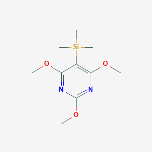 molecular formula C10H18N2O3Si B152595 2,4,6-Trimethoxy-5-(trimethylsilyl)pyrimidine CAS No. 126327-72-8