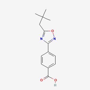 4-[5-(2,2-Dimethylpropyl)-1,2,4-oxadiazol-3-yl]benzoic acid