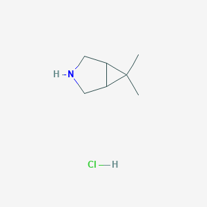molecular formula C7H14ClN B1525955 6,6-Dimethyl-3-azabicyclo[3.1.0]hexane hydrochloride CAS No. 943516-55-0