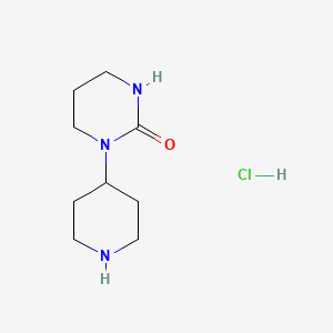 molecular formula C9H18ClN3O B1525957 1-(Piperidin-4-yl)-1,3-diazinan-2-one hydrochloride CAS No. 1354954-32-7