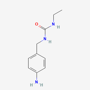 molecular formula C10H15N3O B1525959 1-[(4-Aminophenyl)methyl]-3-ethylurea CAS No. 1183730-87-1